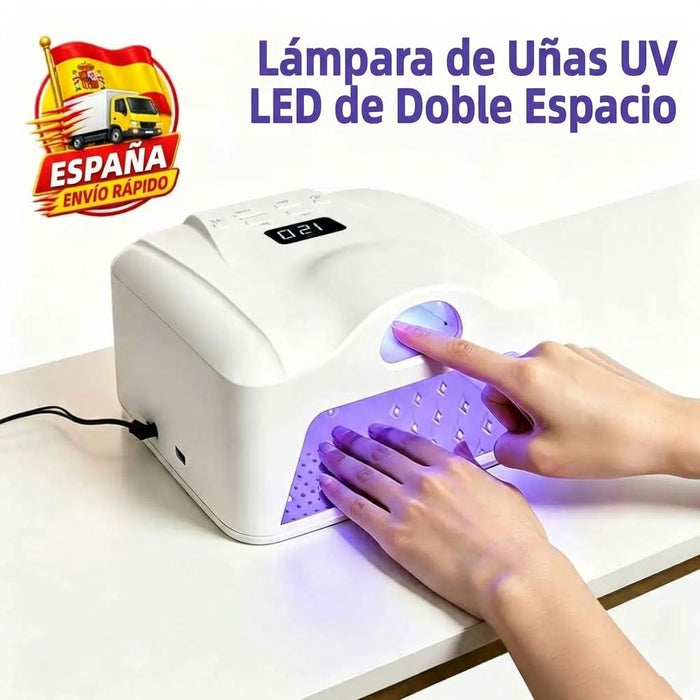 Lámpara de Uñas UV LED Profesional con Doble Zona y Sensor Automático