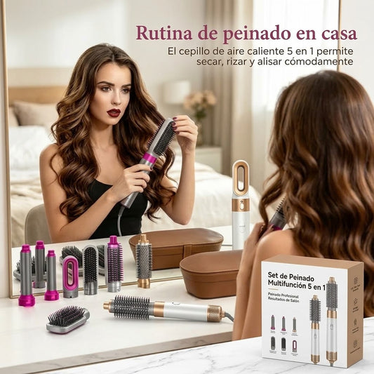 Moldeador de Pelo 5 en 1 con Secador