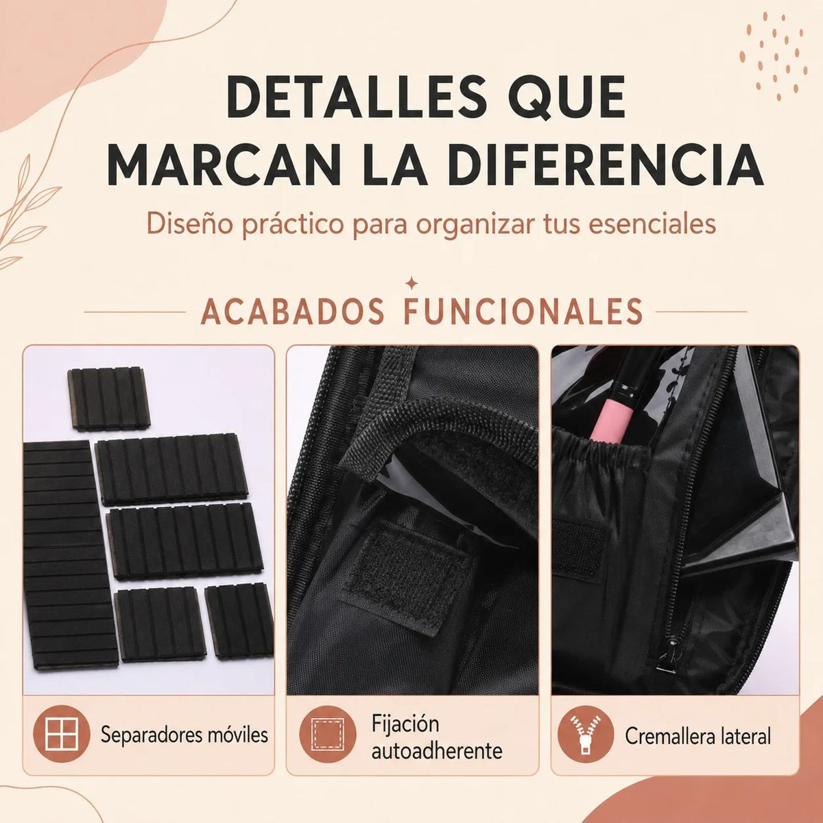 Organizador de Maquillaje con Compartimentos Ajustables
