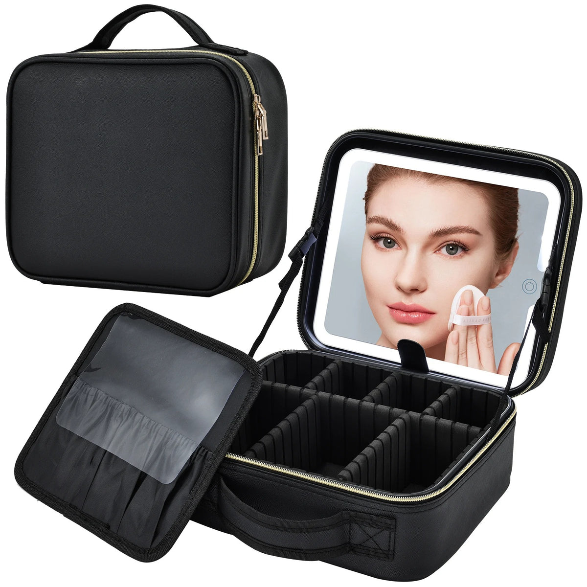 Neceser de Maquillaje con Espejo LED
