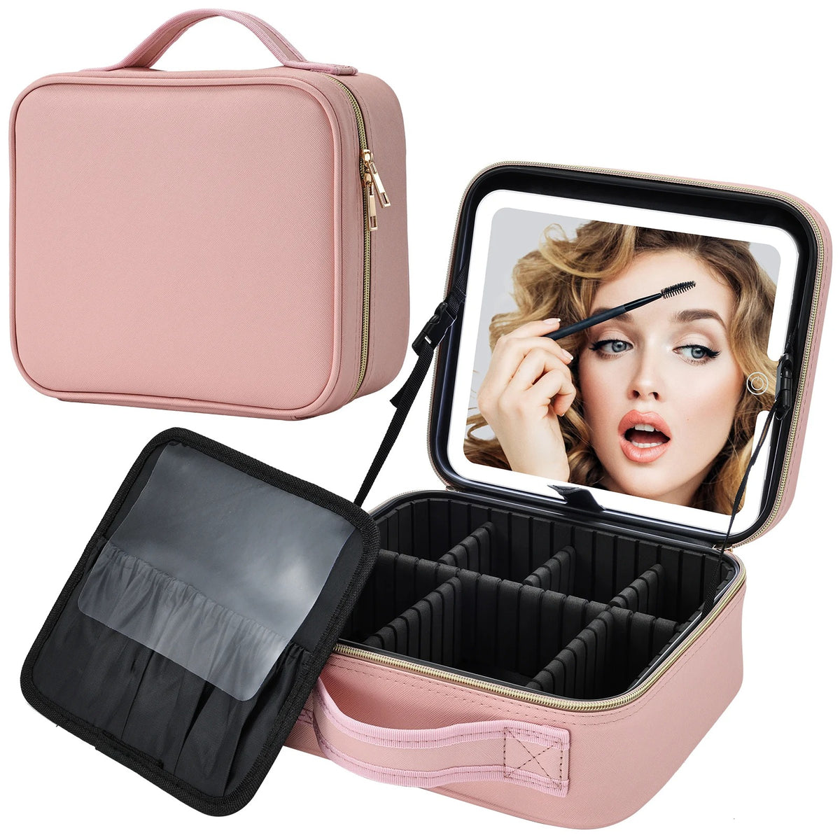 Neceser de Maquillaje con Espejo LED