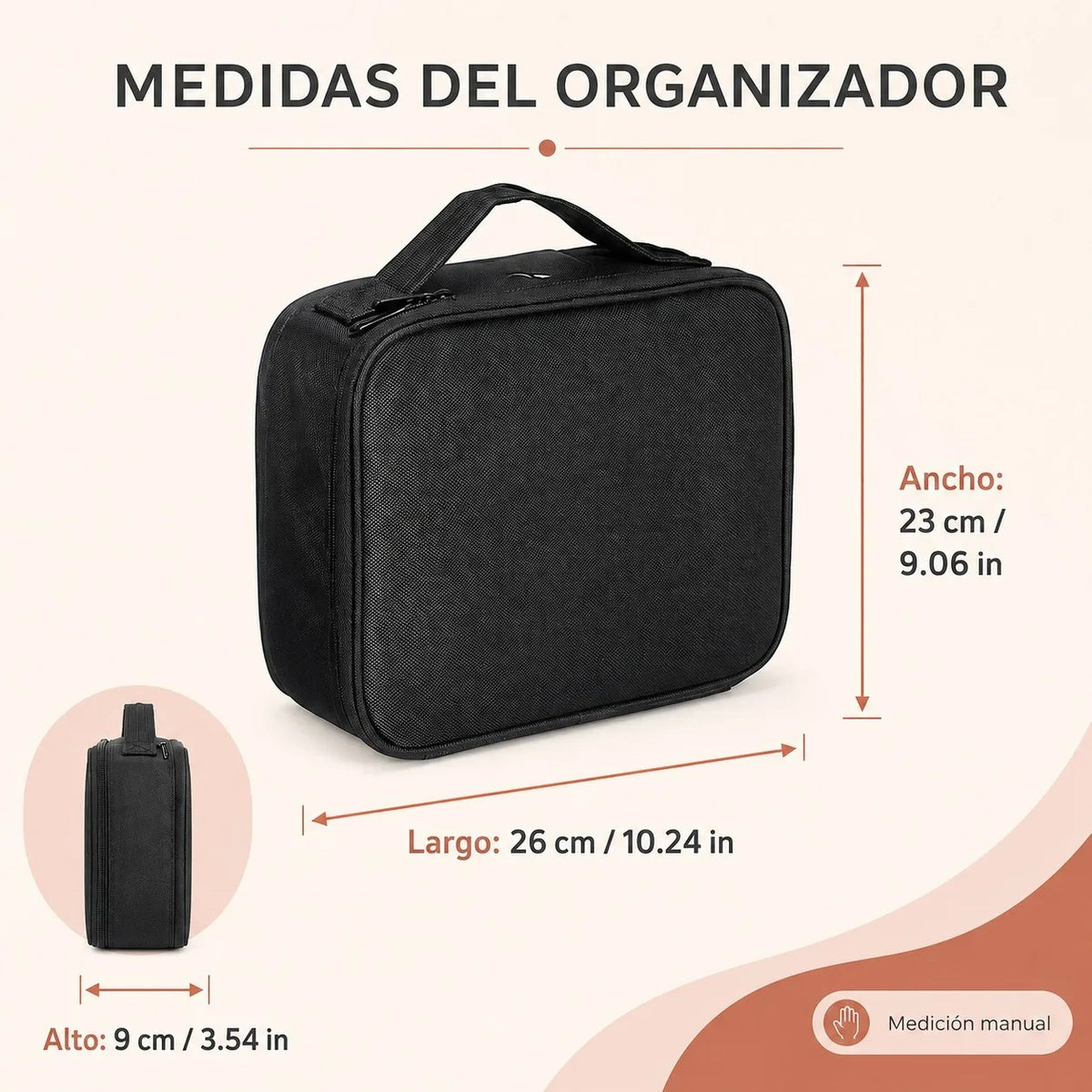 Organizador de Maquillaje con Compartimentos Ajustables